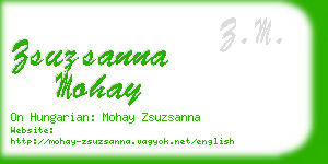 zsuzsanna mohay business card
